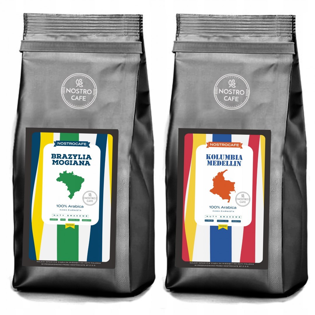 Kawa Ziarnista 2KG BRAZYLIA MOGIANA KOLUMBIA Kawa Ziarnista 2KG BRAZYLIA MOGIANA KOLUMBIA