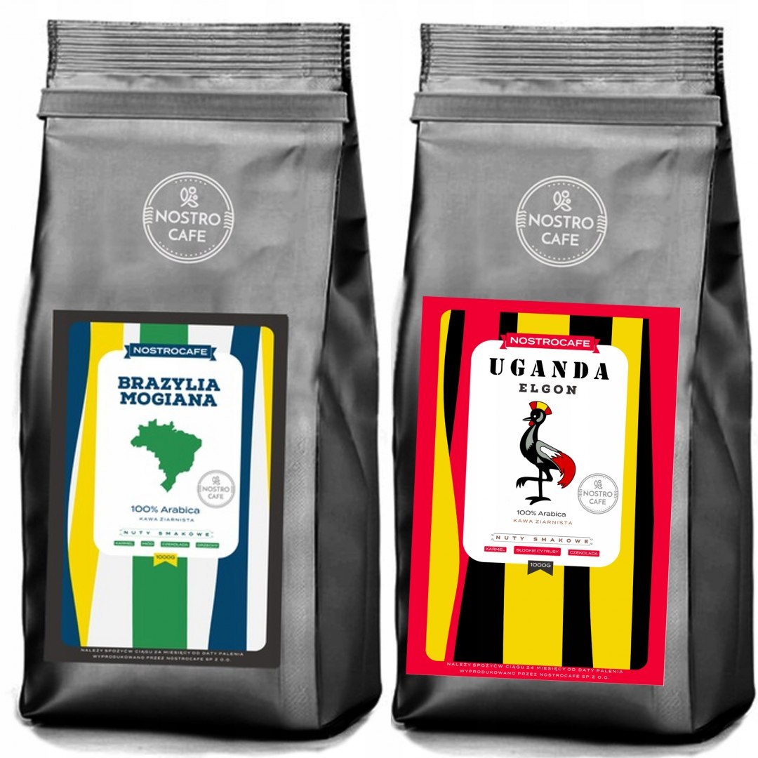 Kawa Ziarnista 2KG BRAZYLIA MOGIANA UGANDA ELGON Kawa Ziarnista 2KG BRAZYLIA MOGIANA UGANDA ELGON